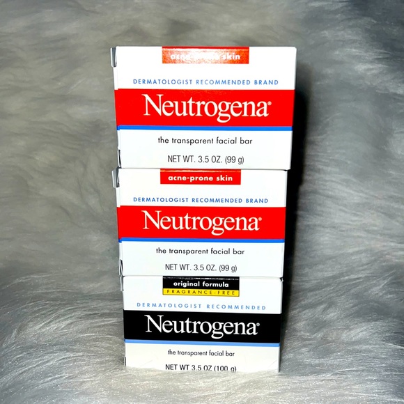 Neutrogena Glycerin Facial Cleansing Bar for Acne-Prone Skin, 3.5 oz Bunble of 3 - Picture 1 of 8